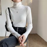 タートルネックリブニットトップス【韓国ファッション】【春夏新商品】 | Girly Doll | 詳細画像12 