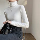 タートルネックリブニットトップス【韓国ファッション】【春夏新商品】 | Girly Doll | 詳細画像14 