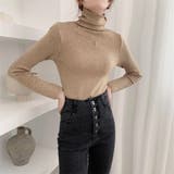 タートルネックリブニットトップス【韓国ファッション】【春夏新商品】 | Girly Doll | 詳細画像37 