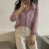 シアーシフォン シャツ【韓国ファッション】【春夏新商品】 | Girly Doll | 詳細画像2