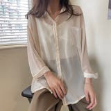 シアーシフォン シャツ【韓国ファッション】【春夏新商品】 | Girly Doll | 詳細画像13