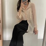 シアーシフォン シャツ【韓国ファッション】【春夏新商品】 | Girly Doll | 詳細画像17