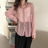 シアーシフォン シャツ【韓国ファッション】【春夏新商品】 | Girly Doll | 詳細画像20