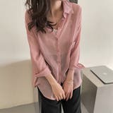 シアーシフォン シャツ【韓国ファッション】【春夏新商品】 | Girly Doll | 詳細画像21