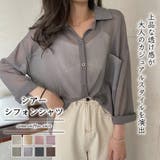 シアーシフォン シャツ【韓国ファッション】【春夏新商品】 | Girly Doll | 詳細画像1