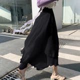 イレギュラーヘム シフォンフレアスカート【韓国ファッション】【春夏新商品】 | Doula Doula | 詳細画像5 