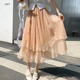 イレギュラーヘム シフォンフレアスカート【韓国ファッション】【春夏新商品】 | Doula Doula | 詳細画像10 