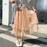 イレギュラーヘム シフォンフレアスカート【韓国ファッション】【春夏新商品】 | Doula Doula | 詳細画像12 