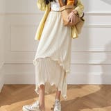 ティアードプリーツメロウ ロングスカート【韓国ファッション】【春夏新商品】 | Girly Doll | 詳細画像2