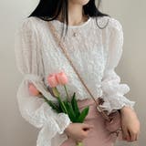 クシュっと感が可愛い。ラウンドネックボリュームスリーブブラウス | Girly Doll | 詳細画像8 