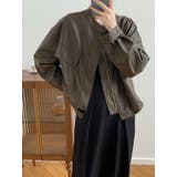 絶妙なサイズ感。PUエコレザーノーカラージャケット | Doula Doula | 詳細画像17