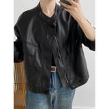 絶妙なサイズ感。PUエコレザーノーカラージャケット | Doula Doula | 詳細画像20