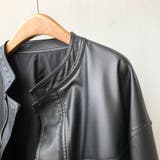 絶妙なサイズ感。PUエコレザーノーカラージャケット | Doula Doula | 詳細画像32