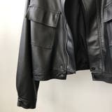 絶妙なサイズ感。PUエコレザーノーカラージャケット | Doula Doula | 詳細画像33