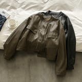 絶妙なサイズ感。PUエコレザーノーカラージャケット | Doula Doula | 詳細画像35