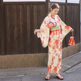 華やかな古典柄。浴衣セット 和風花柄 オレンジ | Girly Doll | 詳細画像8 