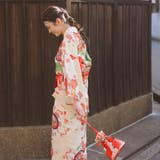 華やかな古典柄。浴衣セット 和風花柄 オレンジ | Girly Doll | 詳細画像9 