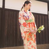 華やかな古典柄。浴衣セット 和風花柄 オレンジ | Girly Doll | 詳細画像10 