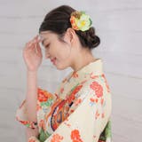 華やかな古典柄。浴衣セット 和風花柄 オレンジ | Girly Doll | 詳細画像16 