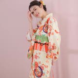 華やかな古典柄。浴衣セット 和風花柄 オレンジ | Girly Doll | 詳細画像18 