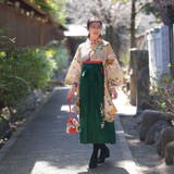 大正ロマンなデザイン。袴セット 和風花柄 緑色 | Doula Doula | 詳細画像7