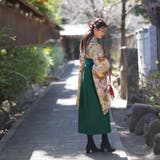 大正ロマンなデザイン。袴セット 和風花柄 緑色 | Doula Doula | 詳細画像8