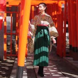 大正ロマンなデザイン。袴セット 和風花柄 緑色 | Doula Doula | 詳細画像10