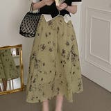 大人可愛い花柄。フレアシフォンロングスカート | Girly Doll | 詳細画像7