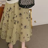 大人可愛い花柄。フレアシフォンロングスカート | Girly Doll | 詳細画像8