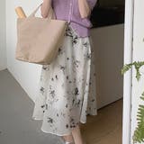 大人可愛い花柄。フレアシフォンロングスカート | Girly Doll | 詳細画像11