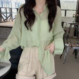 爽やかなシアー素材。シースルーカラーシャツ | Doula Doula | 詳細画像3