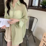 爽やかなシアー素材。シースルーカラーシャツ | Doula Doula | 詳細画像4