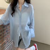 爽やかなシアー素材。シースルーカラーシャツ | Doula Doula | 詳細画像5