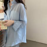 爽やかなシアー素材。シースルーカラーシャツ | Doula Doula | 詳細画像6