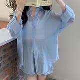 爽やかなシアー素材。シースルーカラーシャツ | Doula Doula | 詳細画像7