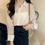 爽やかなシアー素材。シースルーカラーシャツ | Doula Doula | 詳細画像15