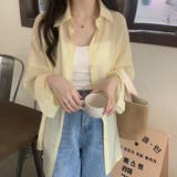 爽やかなシアー素材。シースルーカラーシャツ | Doula Doula | 詳細画像18