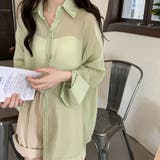 爽やかなシアー素材。シースルーカラーシャツ | Doula Doula | 詳細画像22