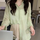 爽やかなシアー素材。シースルーカラーシャツ | Doula Doula | 詳細画像23