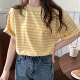 ハートのロゴがポイント。クルーネックカラーボーダーTシャツ | Girly Doll | 詳細画像28