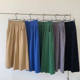 大人のラフ感。ウエストゴムフレアガウチョパンツ クロップドパンツ | Doula Doula | 詳細画像5
