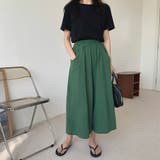 大人のラフ感。ウエストゴムフレアガウチョパンツ クロップドパンツ | Doula Doula | 詳細画像8