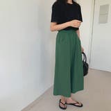 大人のラフ感。ウエストゴムフレアガウチョパンツ クロップドパンツ | Doula Doula | 詳細画像9