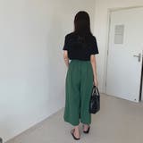 大人のラフ感。ウエストゴムフレアガウチョパンツ クロップドパンツ | Doula Doula | 詳細画像12