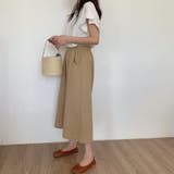 大人のラフ感。ウエストゴムフレアガウチョパンツ クロップドパンツ | Doula Doula | 詳細画像17