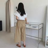 大人のラフ感。ウエストゴムフレアガウチョパンツ クロップドパンツ | Doula Doula | 詳細画像19