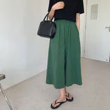 大人のラフ感。ウエストゴムフレアガウチョパンツ クロップドパンツ | Doula Doula | 詳細画像22