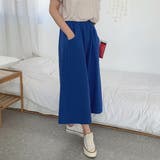 大人のラフ感。ウエストゴムフレアガウチョパンツ クロップドパンツ | Doula Doula | 詳細画像24