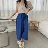大人のラフ感。ウエストゴムフレアガウチョパンツ クロップドパンツ | Doula Doula | 詳細画像27