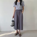 大人のラフ感。ウエストゴムフレアガウチョパンツ クロップドパンツ | Doula Doula | 詳細画像32